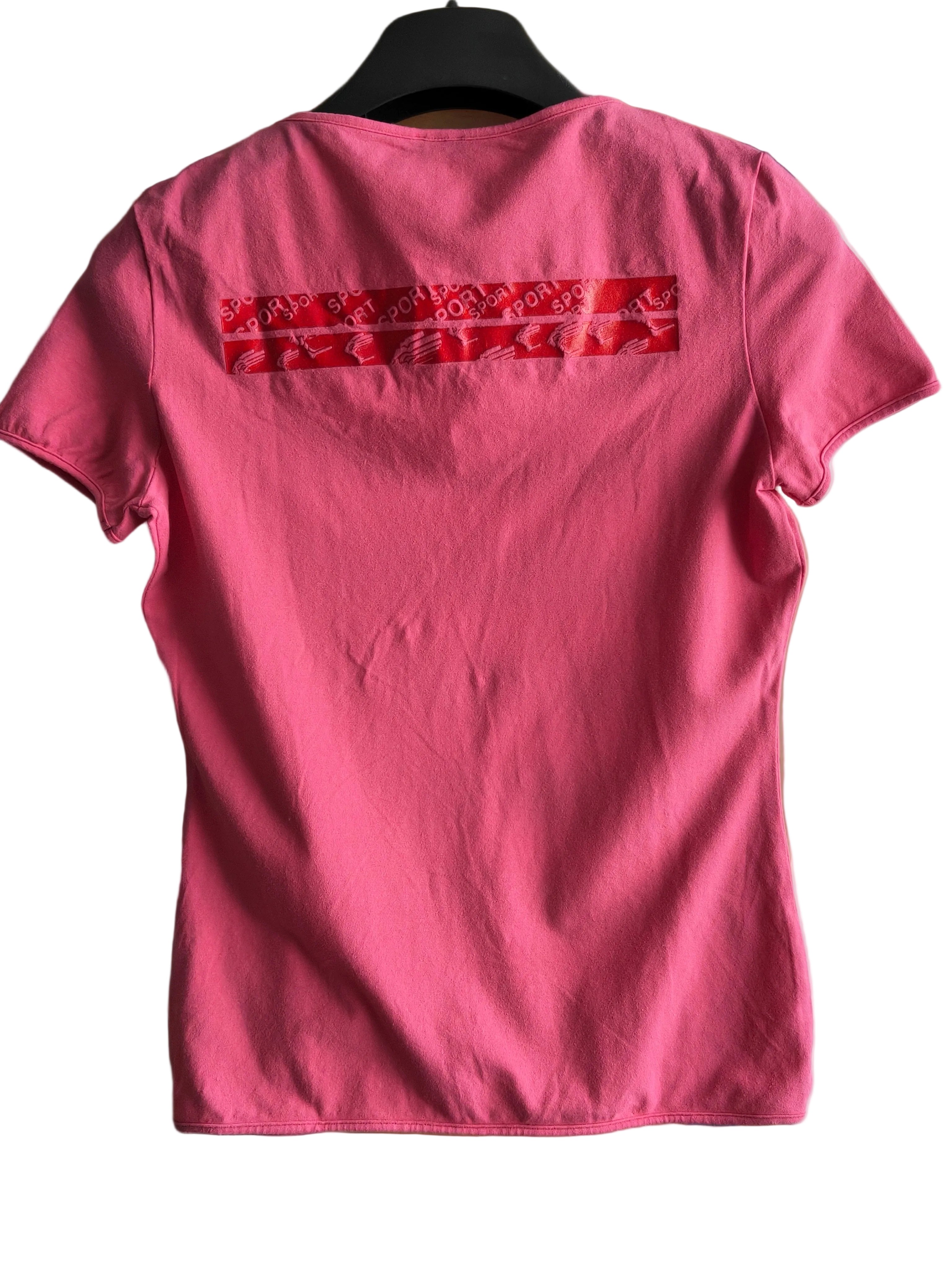 Versace Sport Koszulka Damska Różowa | Vintage | Rozmiar M
