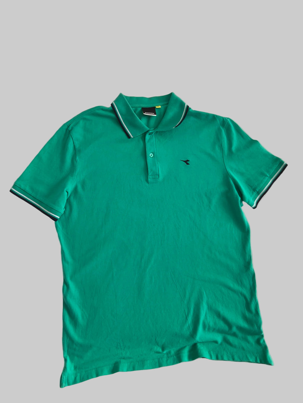 Diadora Koszulka Polo Męska Zielona | Vintage | Rozmiar XXL