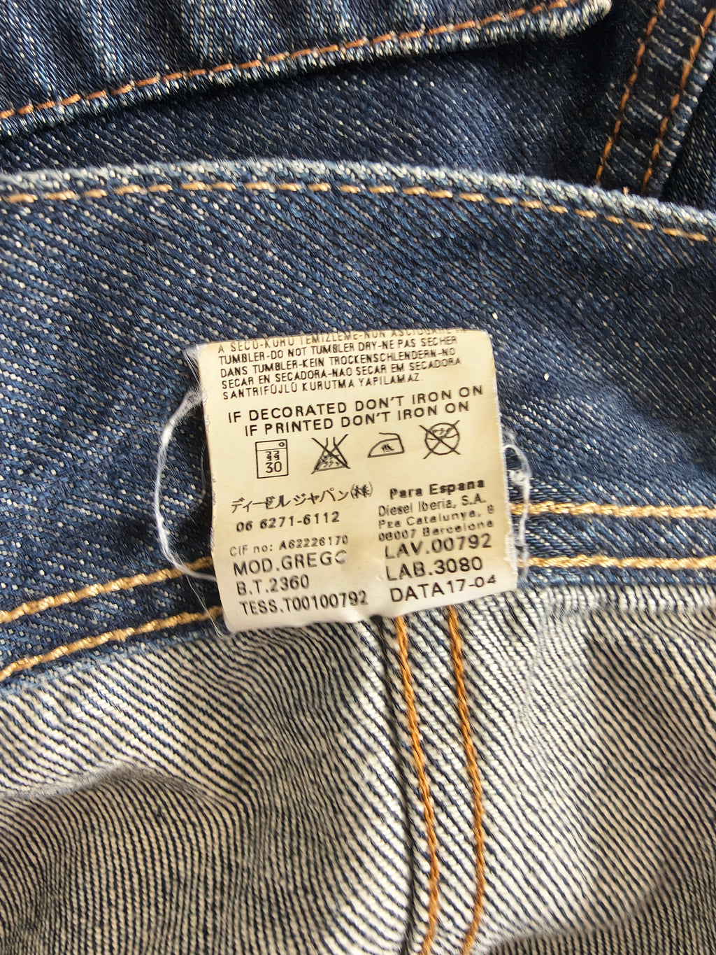 Diesel GREGC Kurtka Jeansowa Męska | Vintage Denim | Made in Italy | Rozmiar L