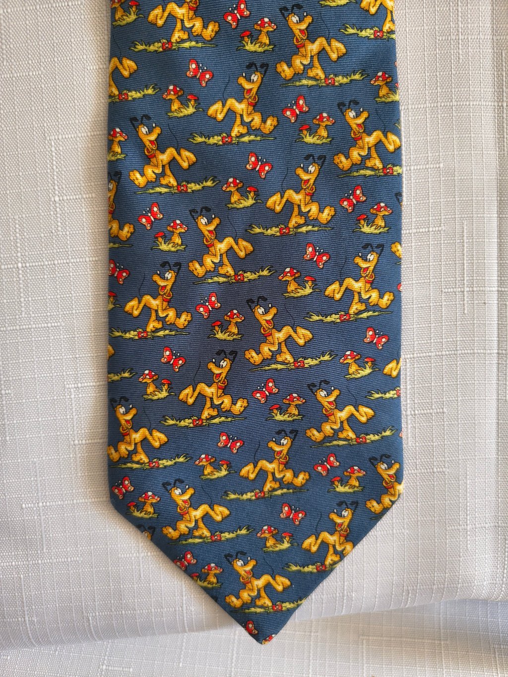 Krawat Disney Pluto | 100% Jedwab | Hand Made | Made in France | Vintage