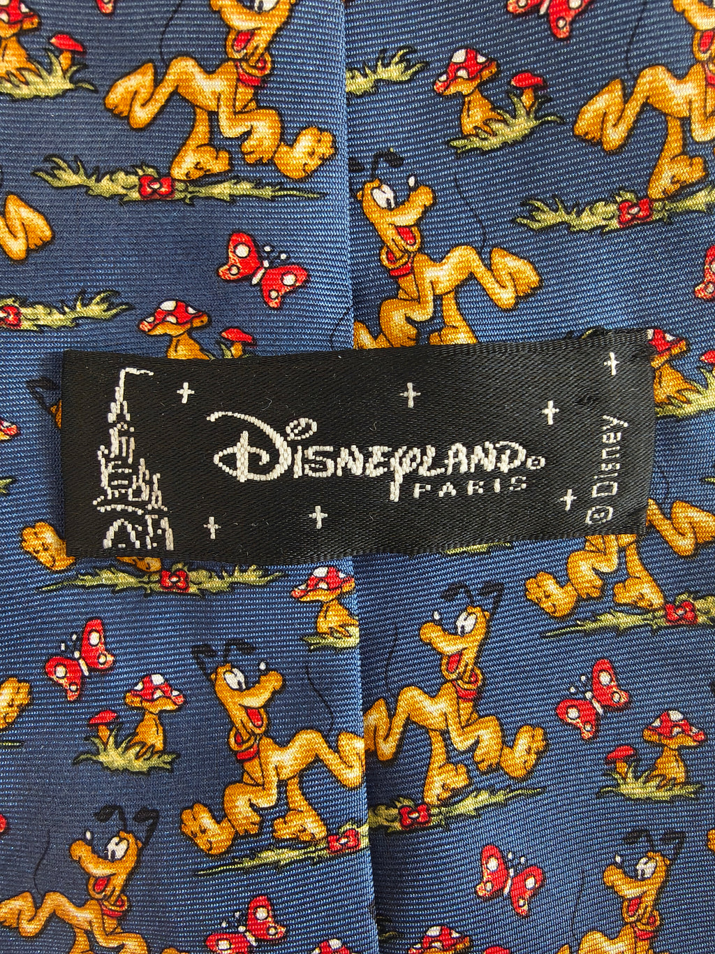 Krawat Disney Pluto | 100% Jedwab | Hand Made | Made in France | Vintage