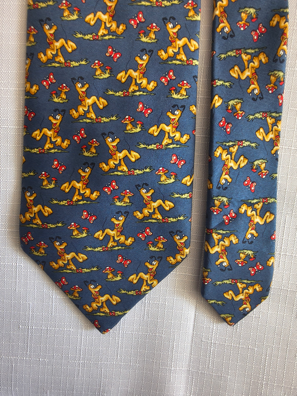 Krawat Disney Pluto | 100% Jedwab | Hand Made | Made in France | Vintage
