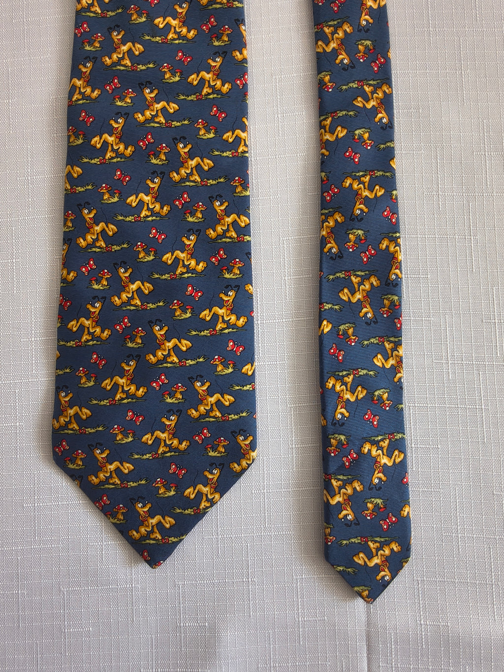 Krawat Disney Pluto | 100% Jedwab | Hand Made | Made in France | Vintage