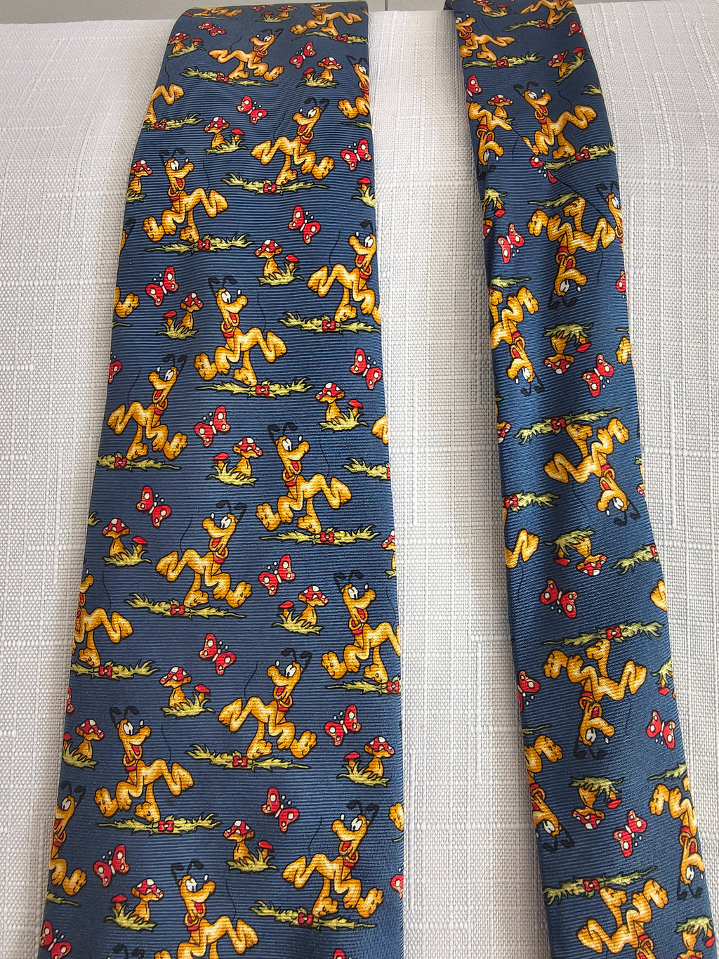 Krawat Disney Pluto | 100% Jedwab | Hand Made | Made in France | Vintage
