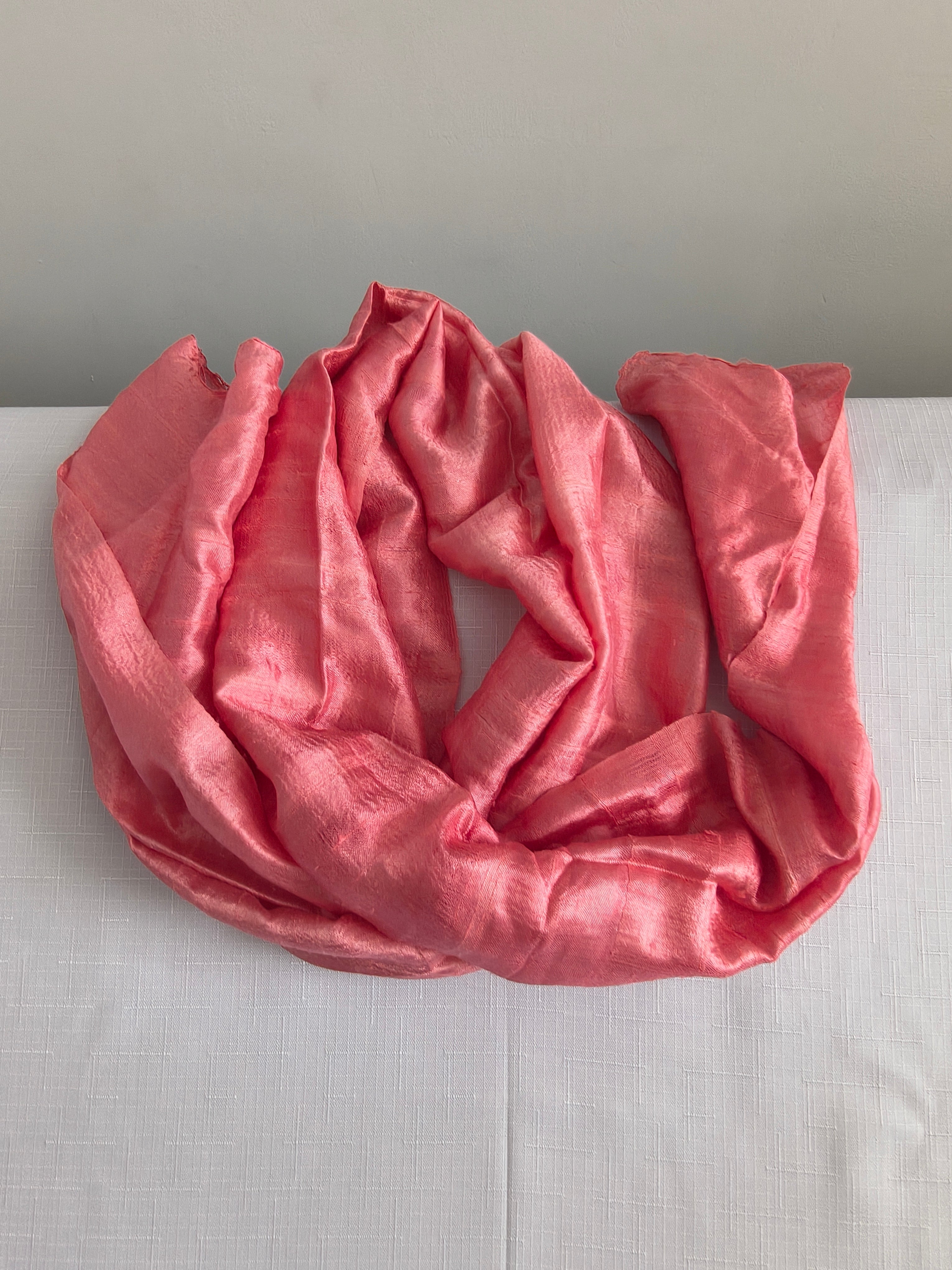 Apaszka Jedwabna Łososiowa | 100% Pure Natural Silk | Fisher's International | 30x177cm