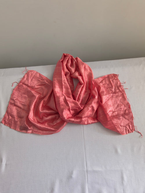 Apaszka Jedwabna Łososiowa | 100% Pure Natural Silk | Fisher's International | 30x177cm