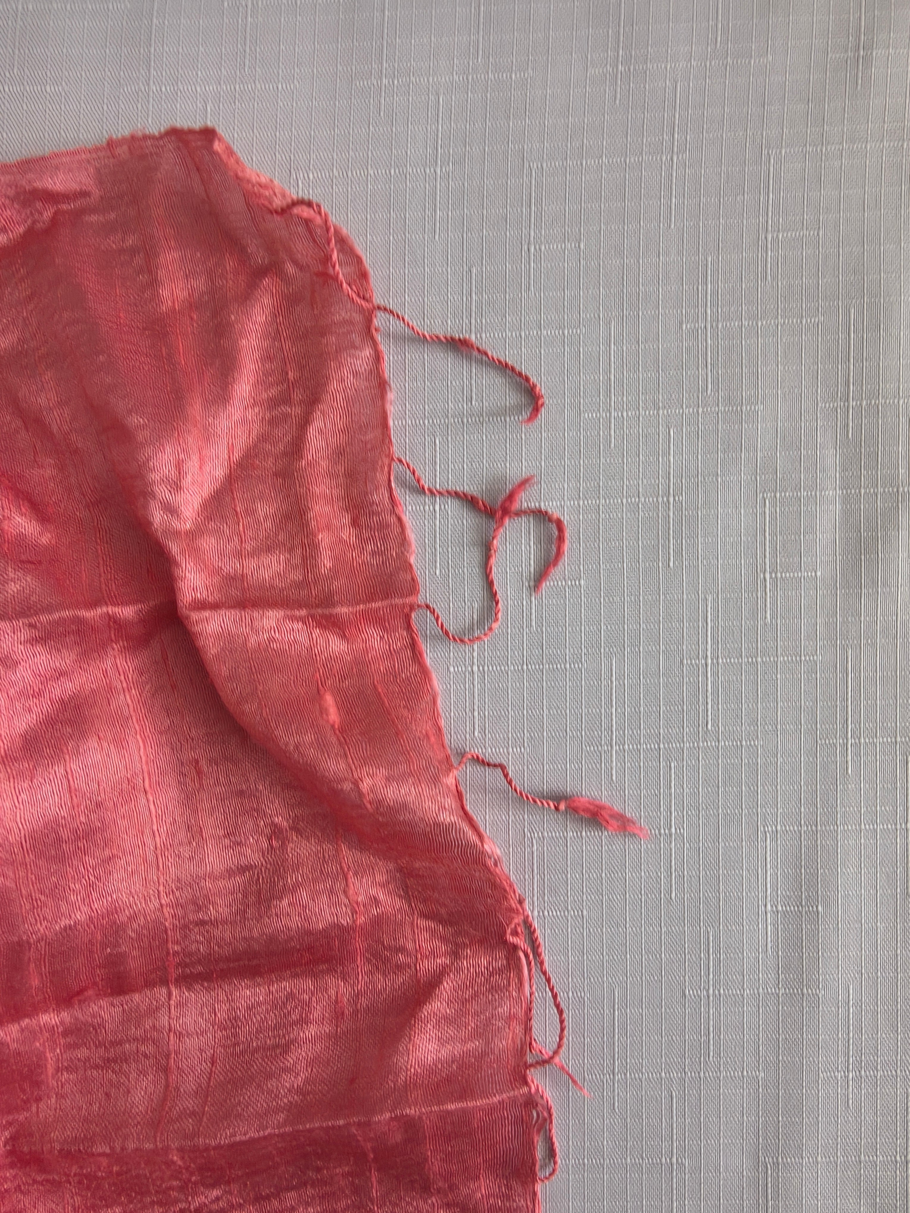 Apaszka Jedwabna Łososiowa | 100% Pure Natural Silk | Fisher's International | 30x177cm