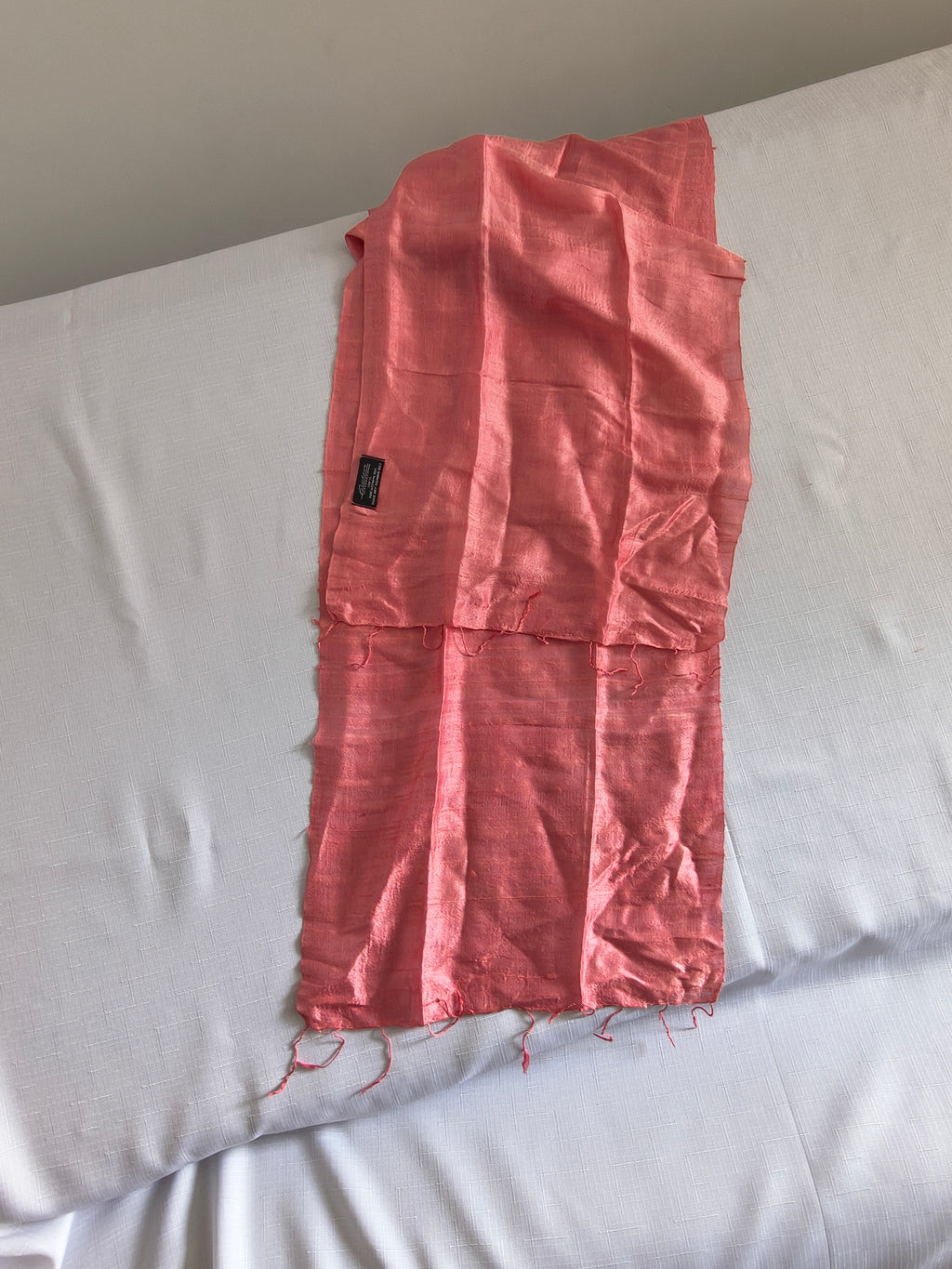 Apaszka Jedwabna Łososiowa | 100% Pure Natural Silk | Fisher's International | 30x177cm