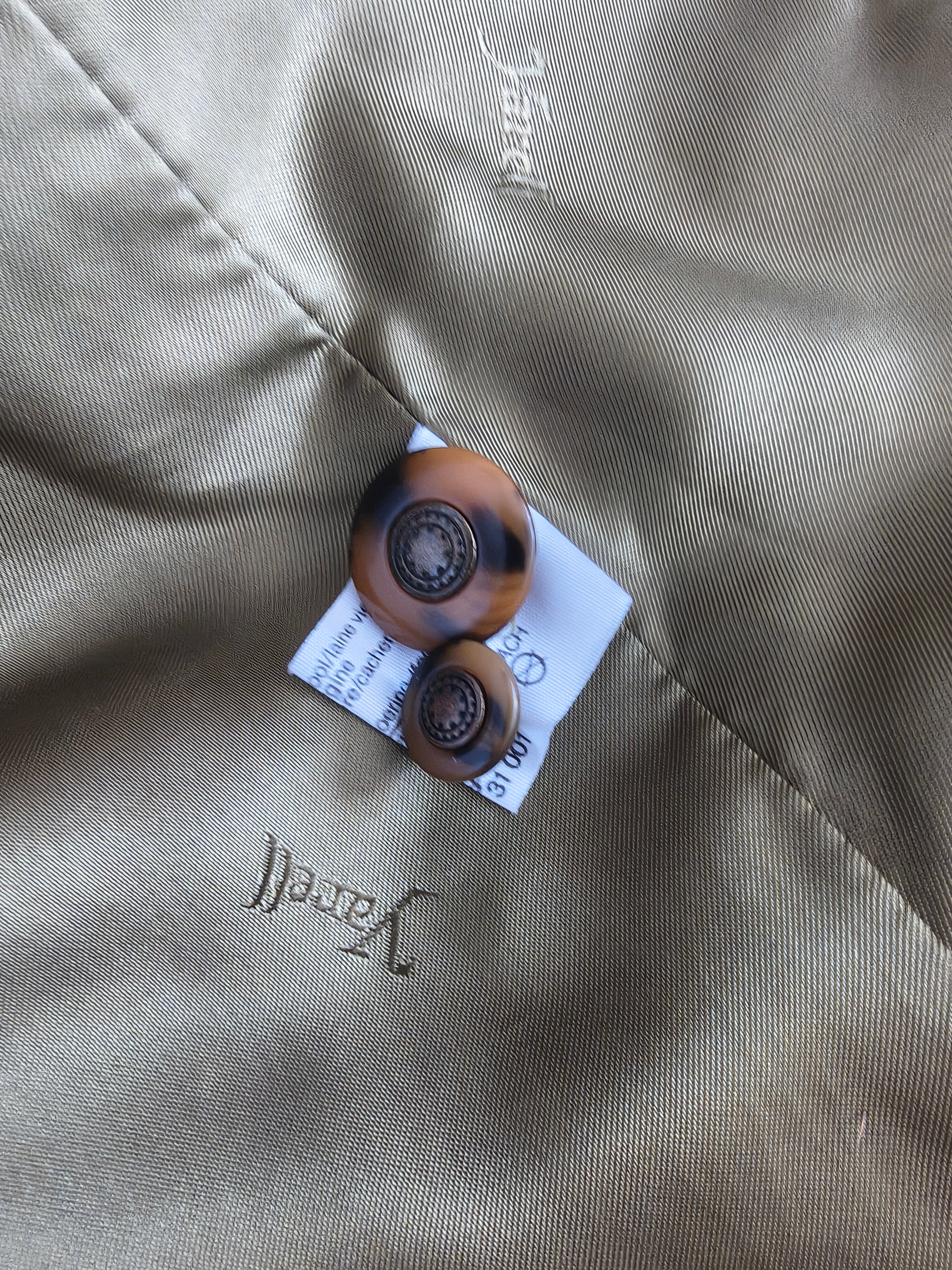 Żakiet Yarell Vintage Blazer — wełna z kaszmirem, oliwkowy, lata 80.