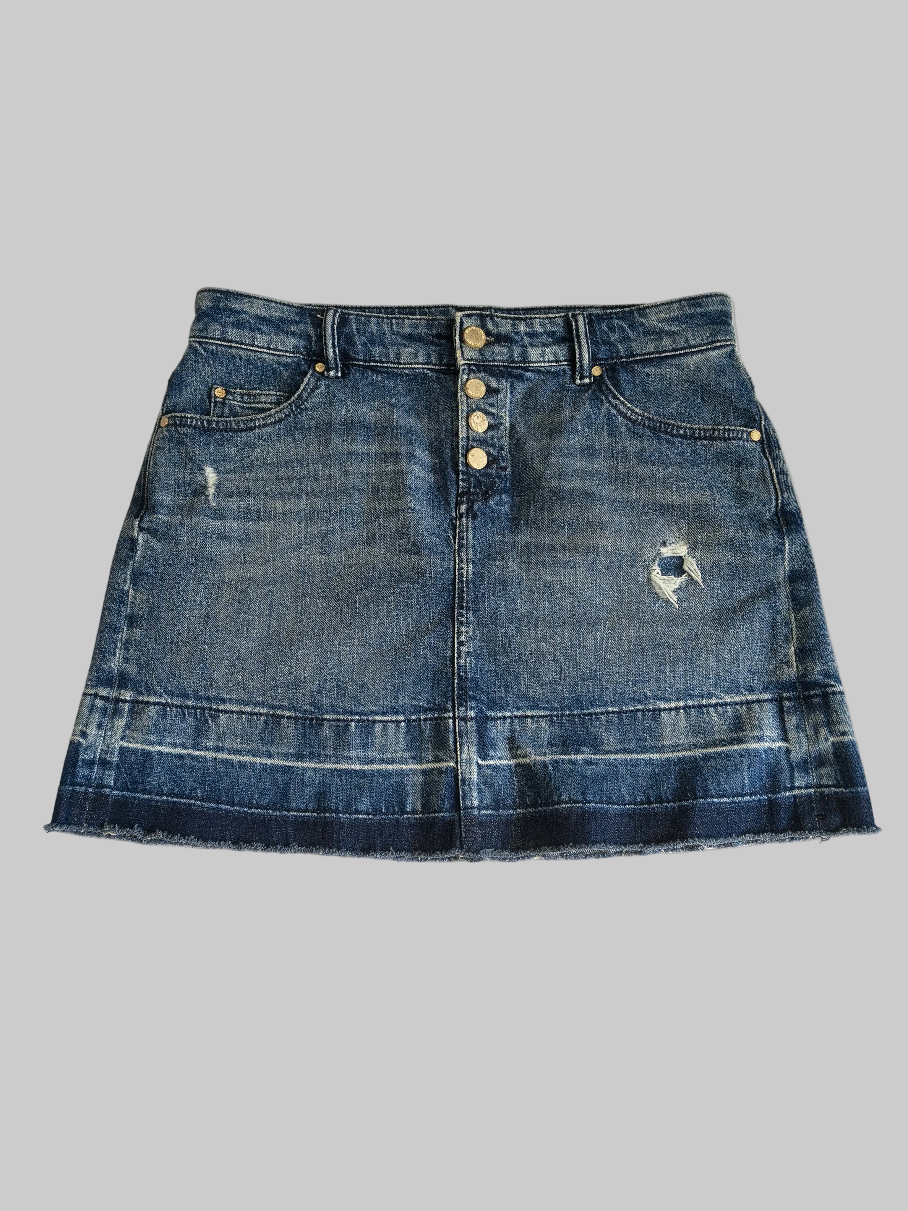 Marc OPolo Denim Spodnica jeansowa mini distressed W30