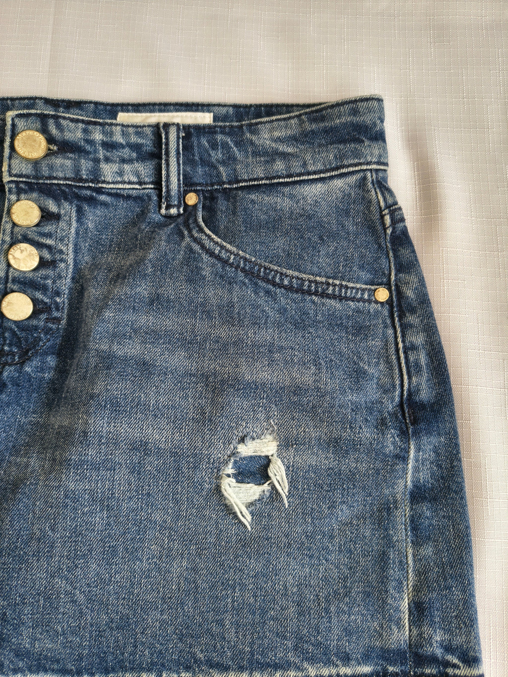 Marc OPolo Denim Spodnica jeansowa mini distressed W30