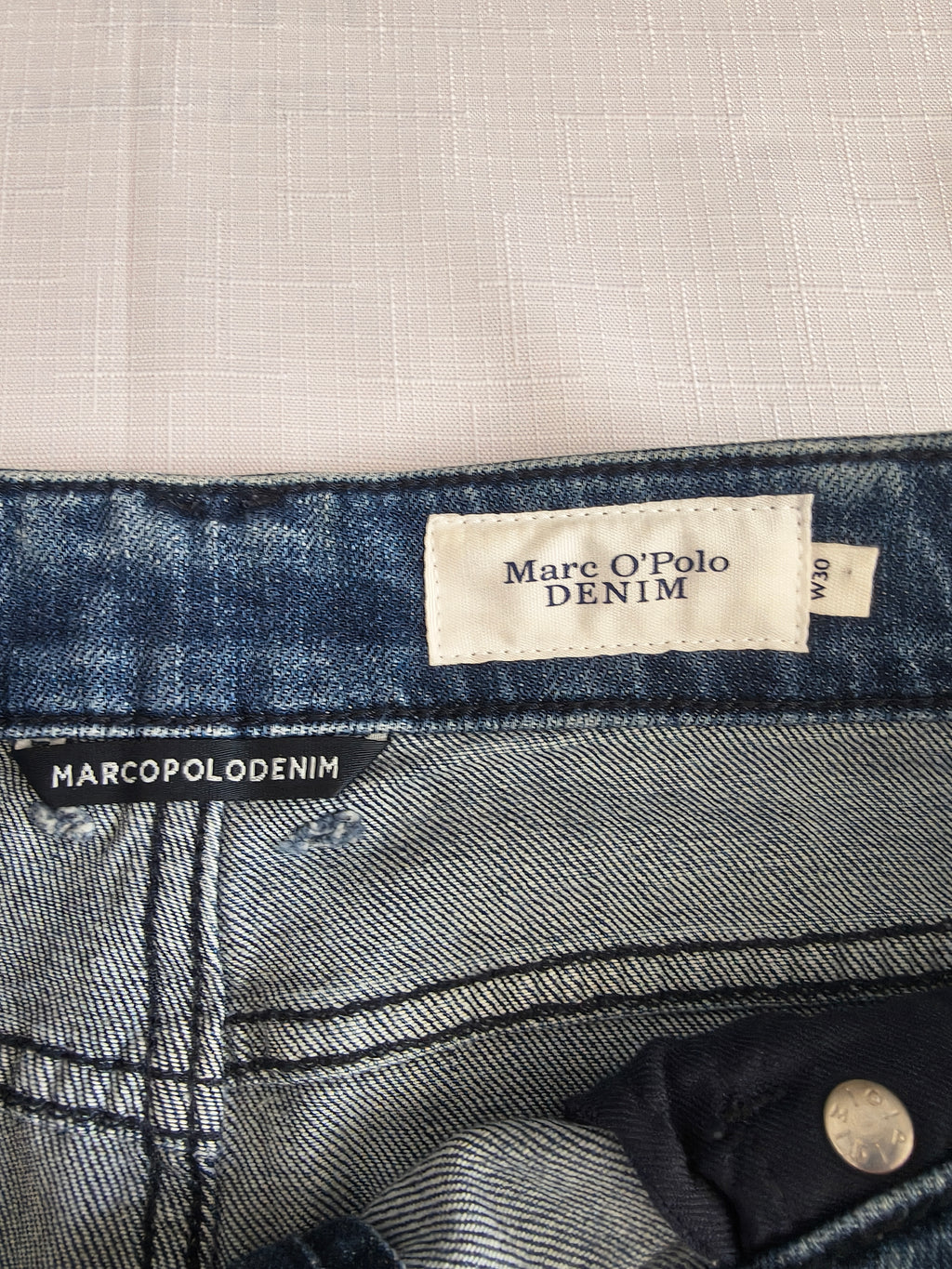 Marc OPolo Denim Spodnica jeansowa mini distressed W30
