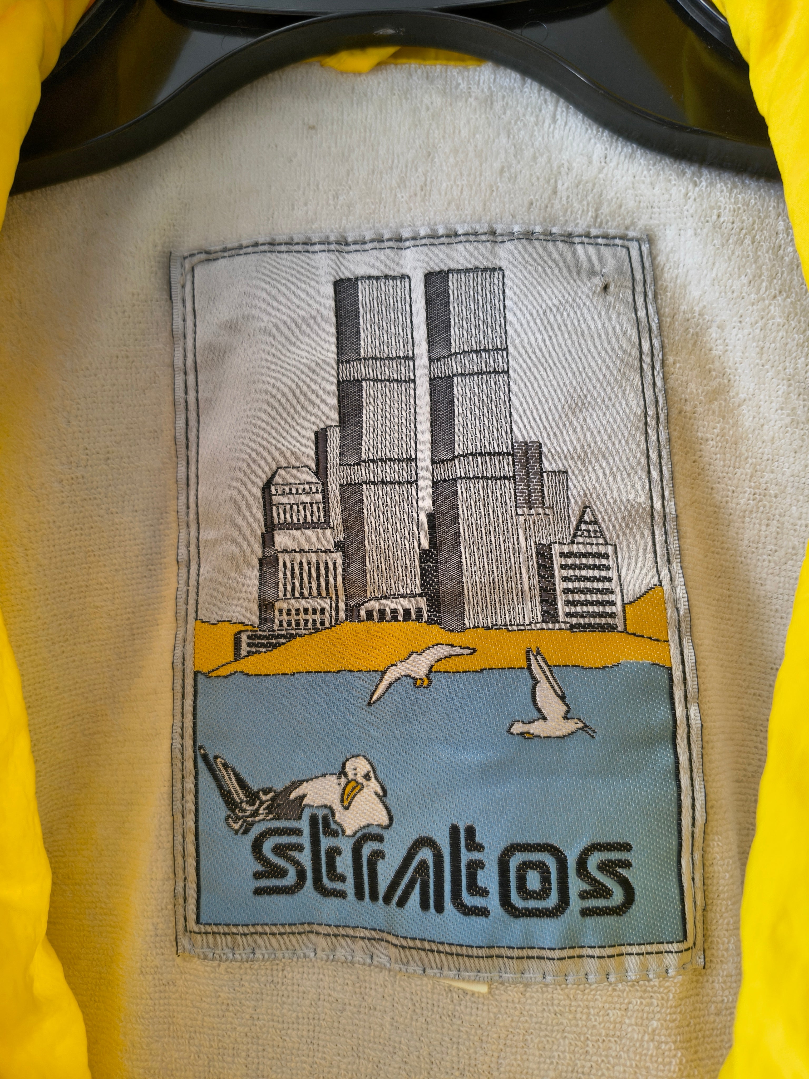 Stratos Wiatrowka vintage żółta Twin Towers r. L lata 80/90