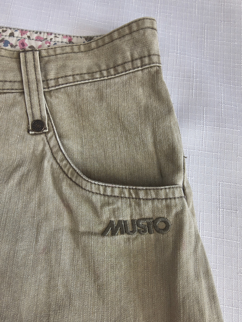 Musto Spodnica damska khaki jodełka 100% bawelna r. 10 UK / 36 EUR