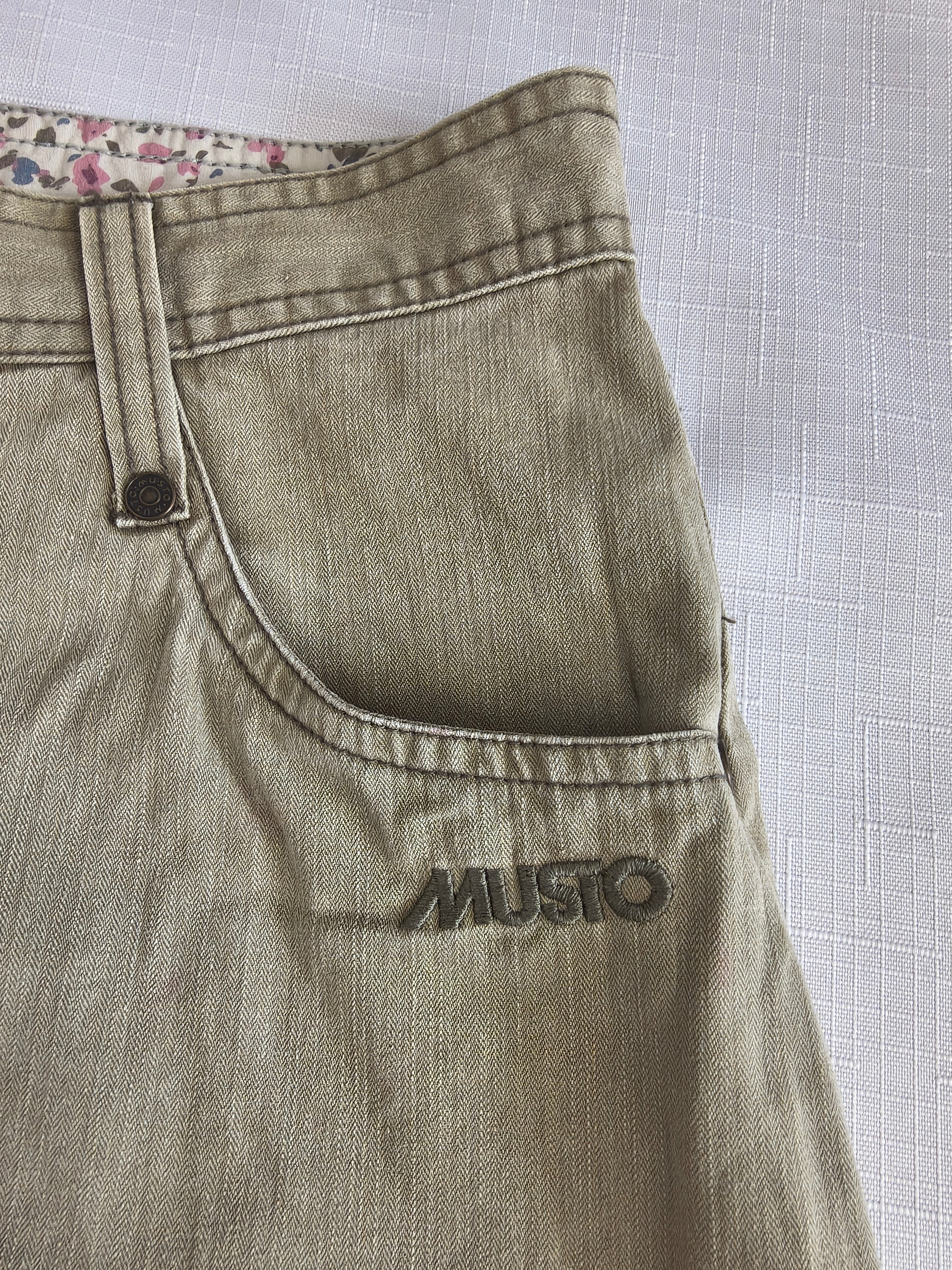 Musto Spodnica damska khaki jodełka 100% bawelna r. 10 UK / 36 EUR