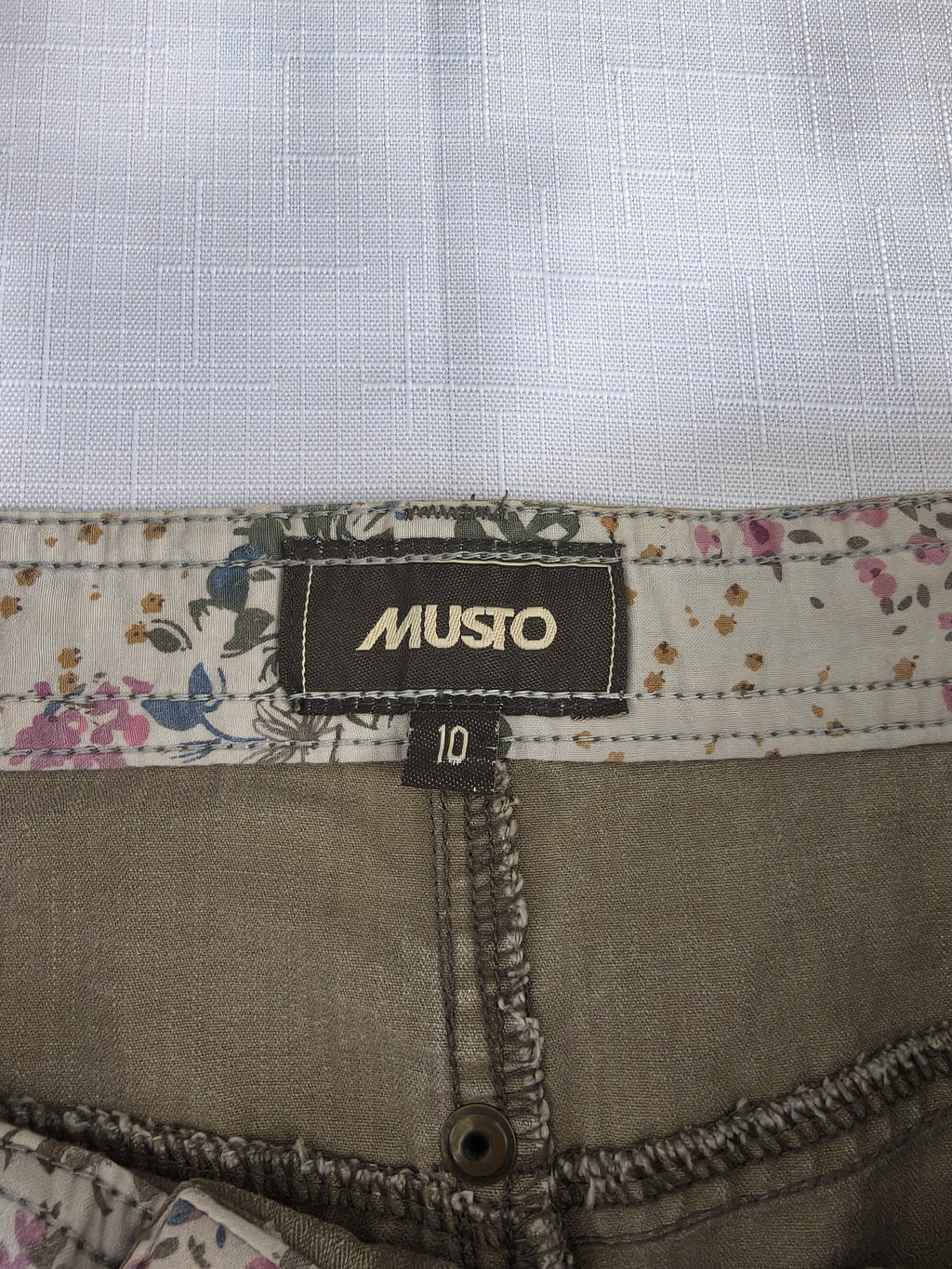 Musto Spodnica damska khaki jodełka 100% bawelna r. 10 UK / 36 EUR