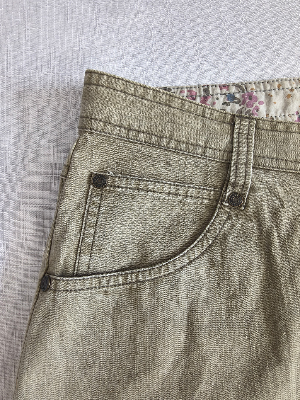 Musto Spodnica damska khaki jodełka 100% bawelna r. 10 UK / 36 EUR