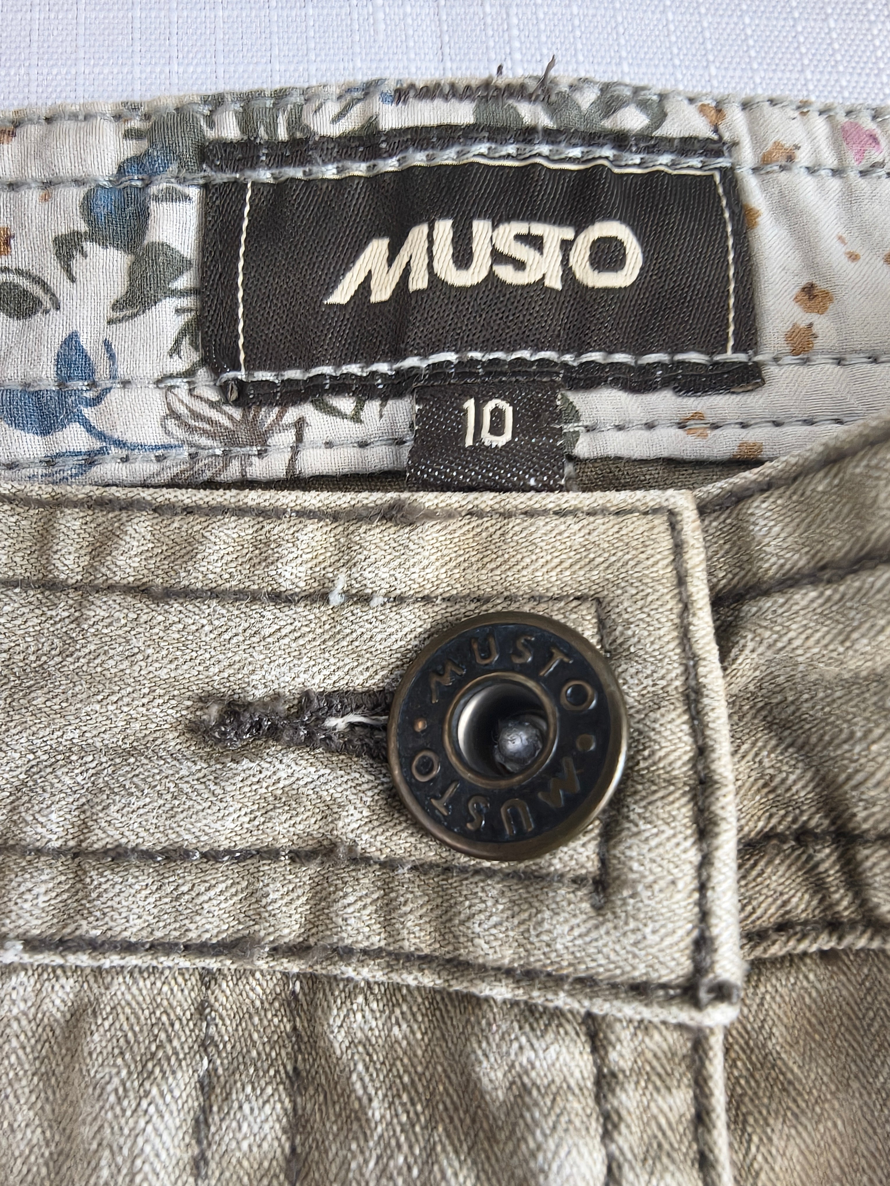 Musto Spodnica damska khaki jodełka 100% bawelna r. 10 UK / 36 EUR